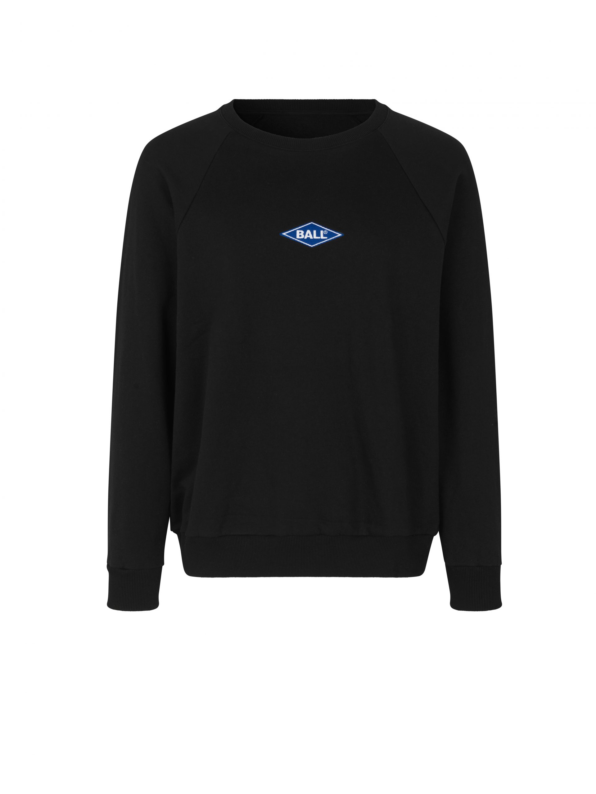 Ball Raglan Crew Neck Sweatshirt Black (Størrelse: S)