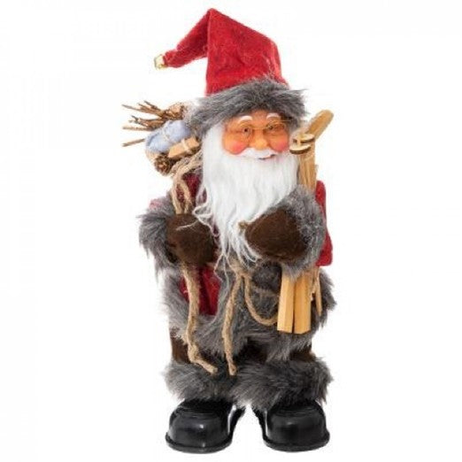 Luksus Julemand bevægelig med musik 24 cm