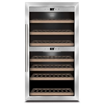 Caso WineComfort 660 Smart Vin køleboks Fritstående Rustfrit stål 66 flaske(r)