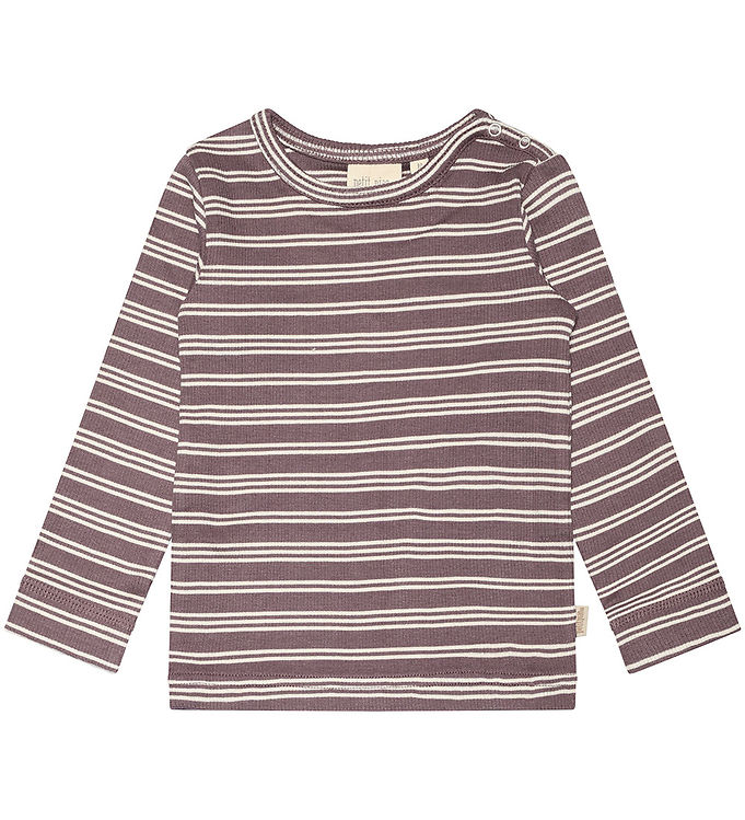 Bluse Ls Modal Striped Lavender Mist (Størrelse: 80)