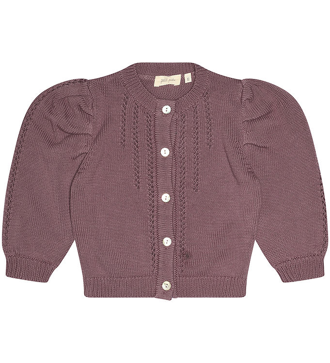 Cardigan Strik Lavender Mist (Størrelse: 74)