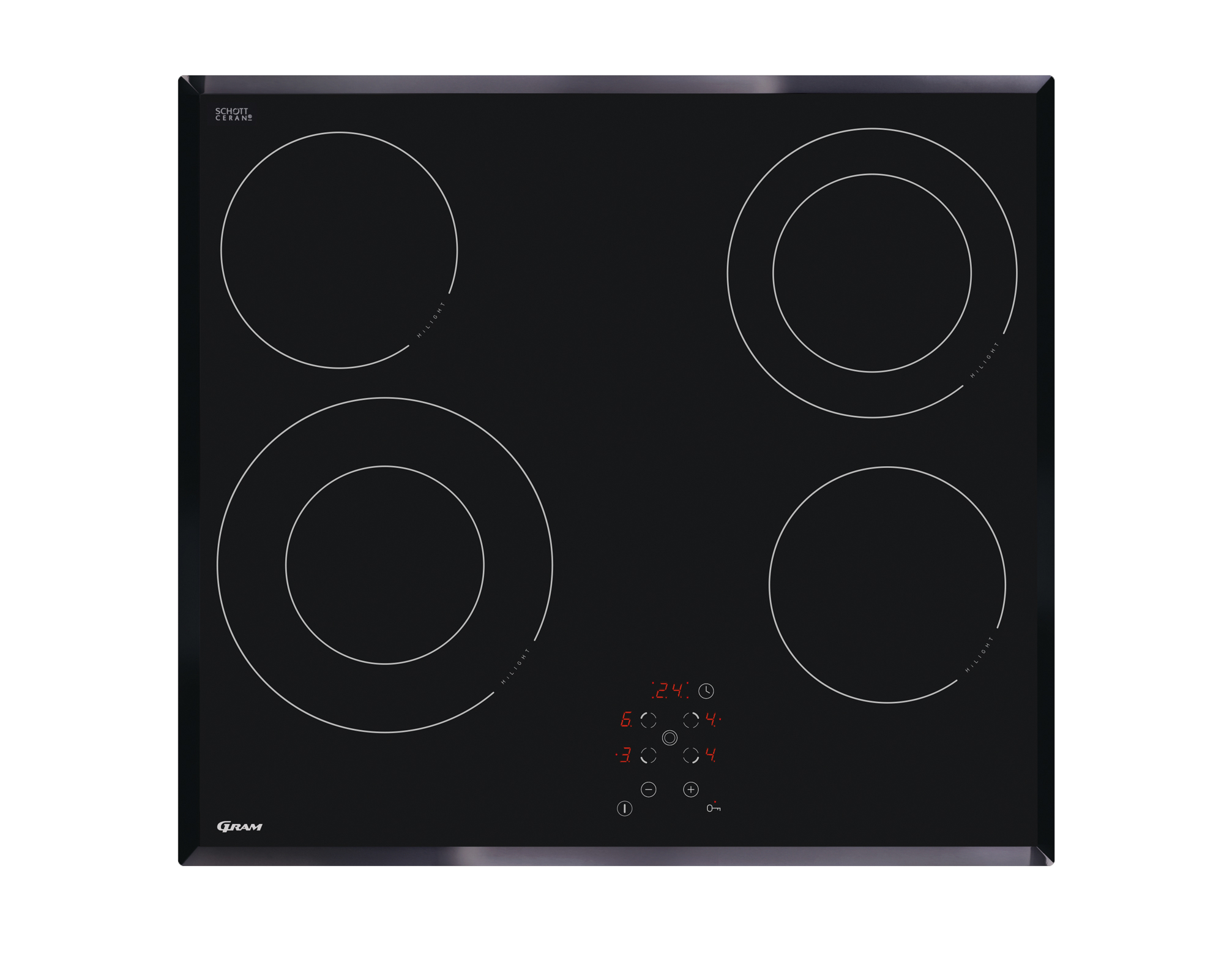 Gram KK 6520-90 T kogeplade Sort Indbygget Keramisk 4 zone(s)