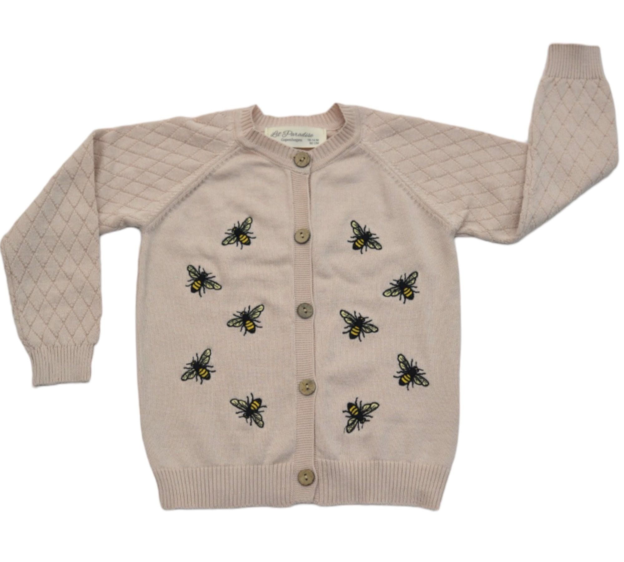 Lil’ Paradise Copenhagen – Buzzing Bee Cardigan, beige