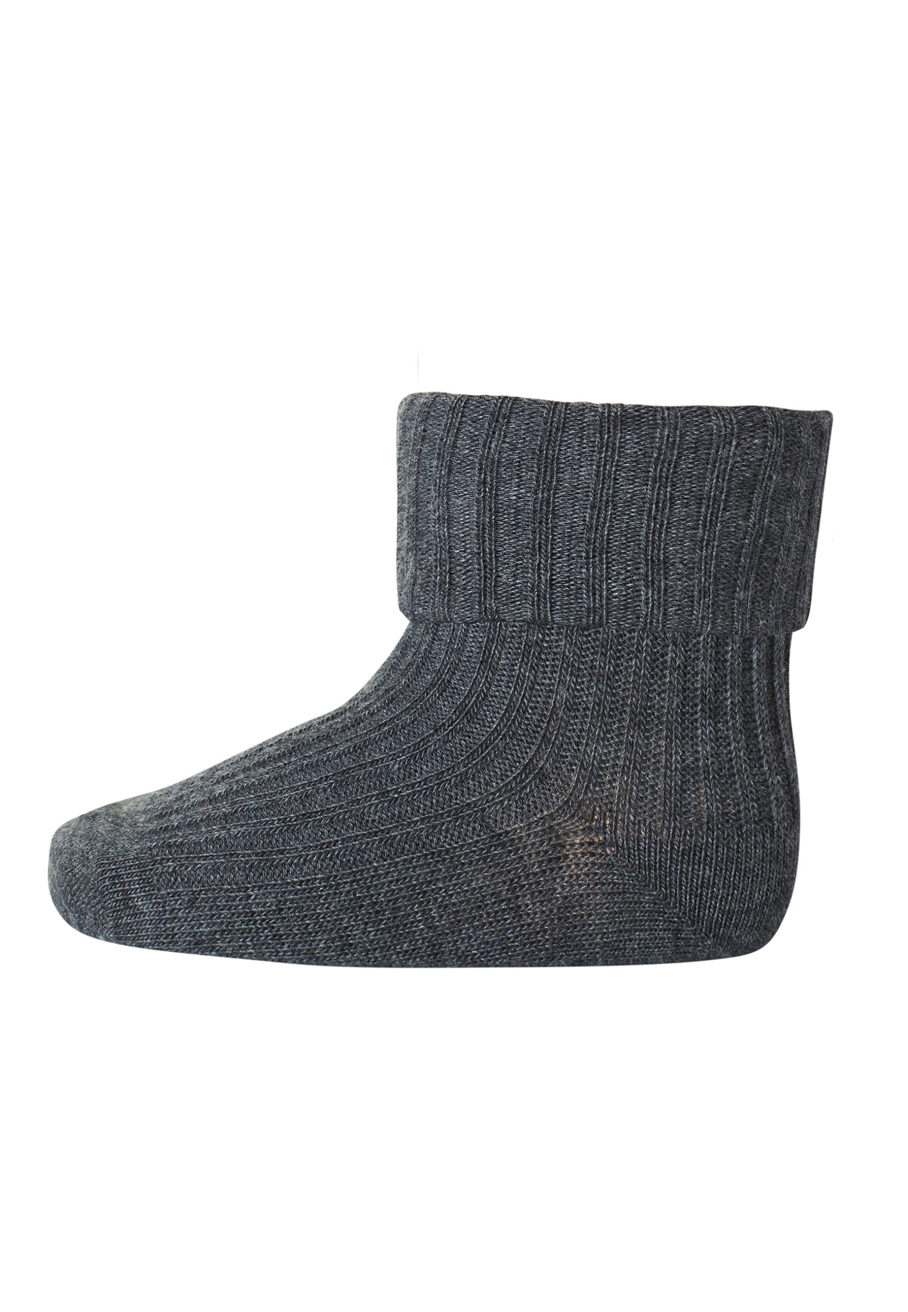 mpDenmark – Strømper, baby, Rib – Dark Grey Melange