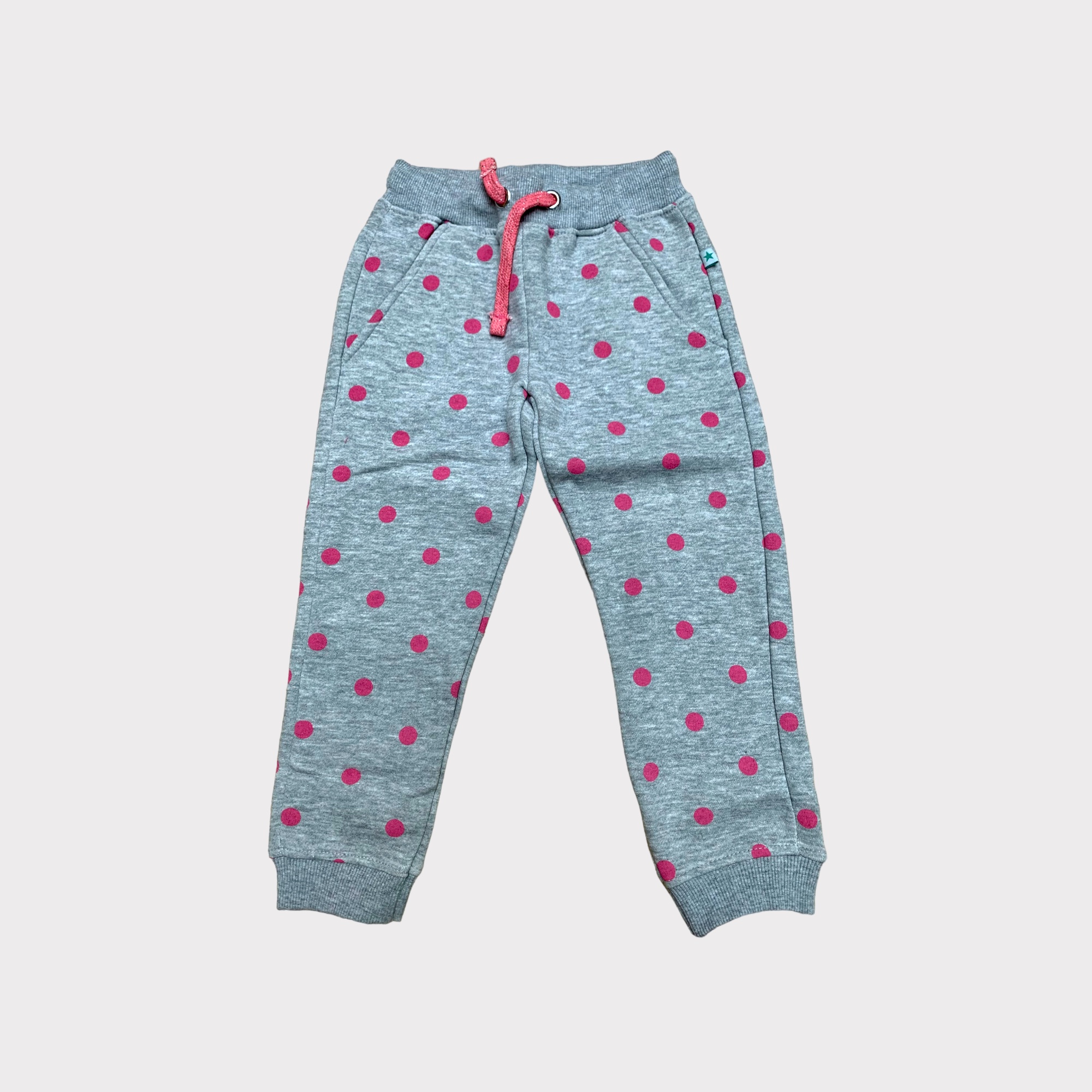 Sweatpants Grey Melange/Pink (Størrelse: 116)