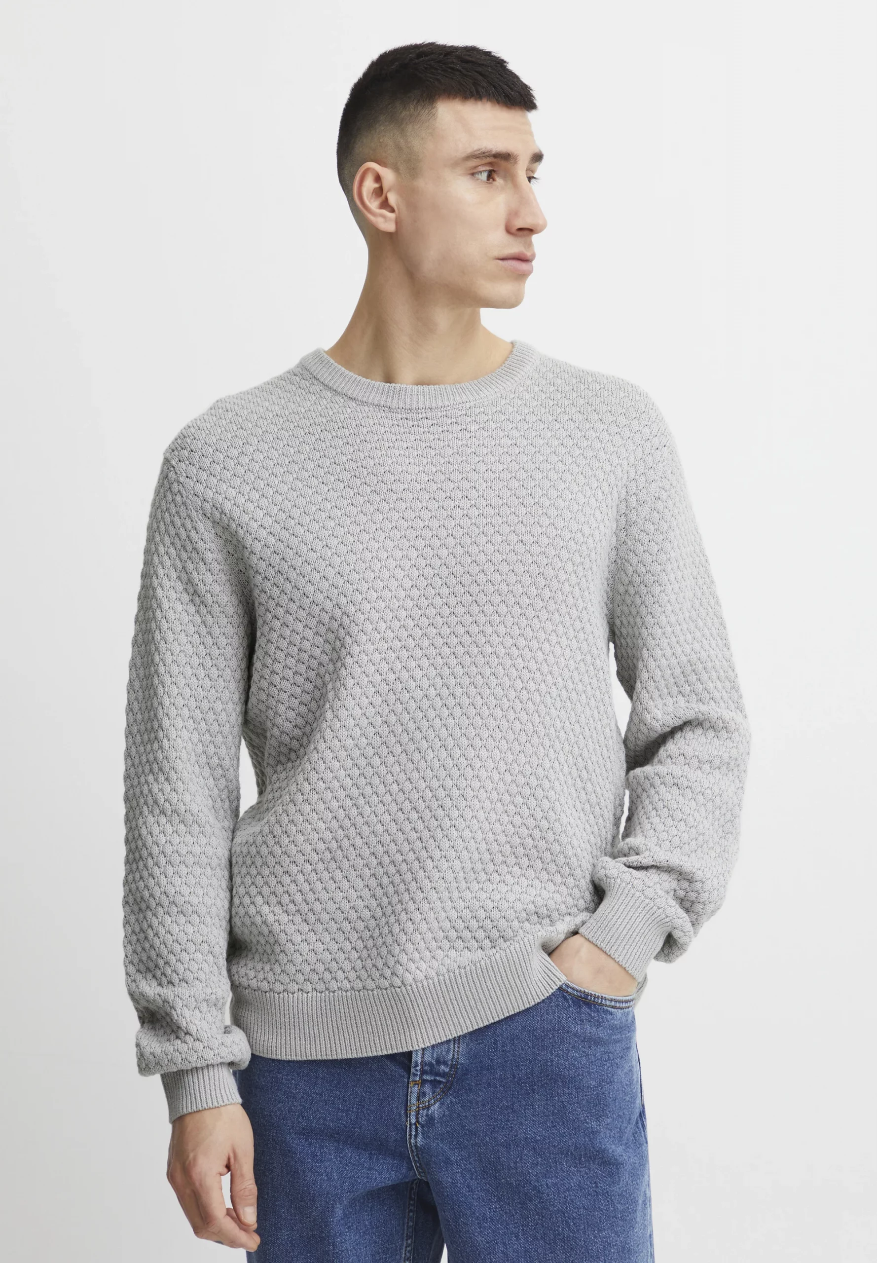 Solid SDClive Knit Light Grey Melange (Størrelse: XXL)
