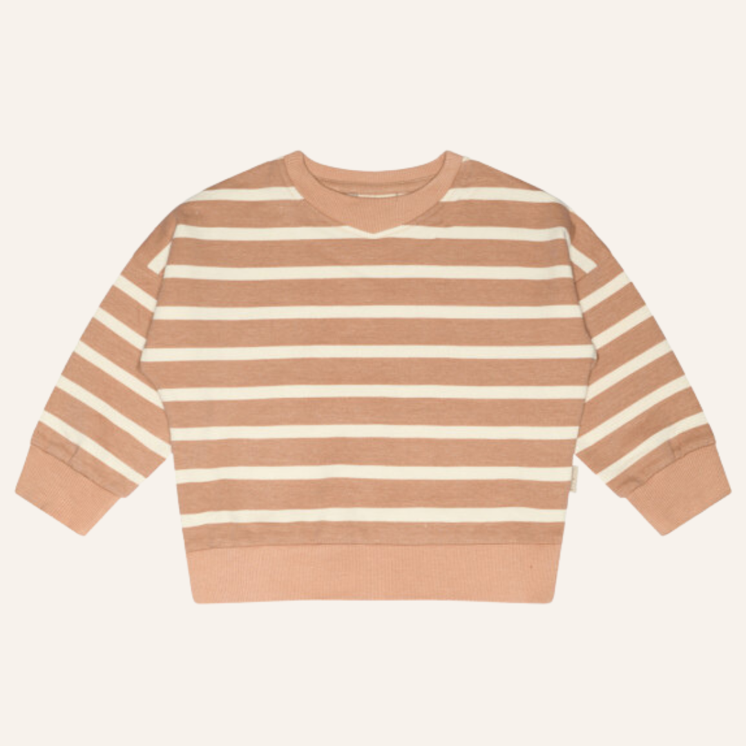 Sweatshirt Cafè Rose/Off White (Størrelse: 122)