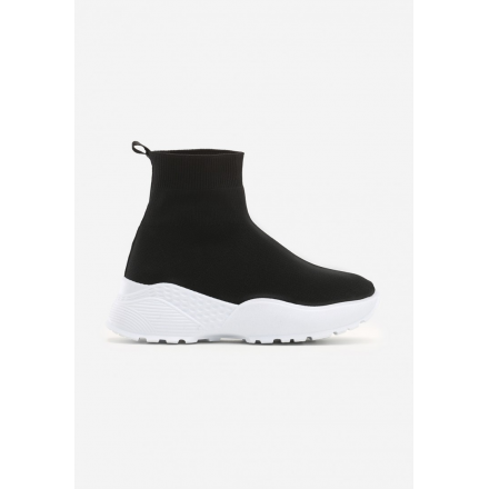 Sokke støvle (Farve: Black/White, Størrelse: 36)