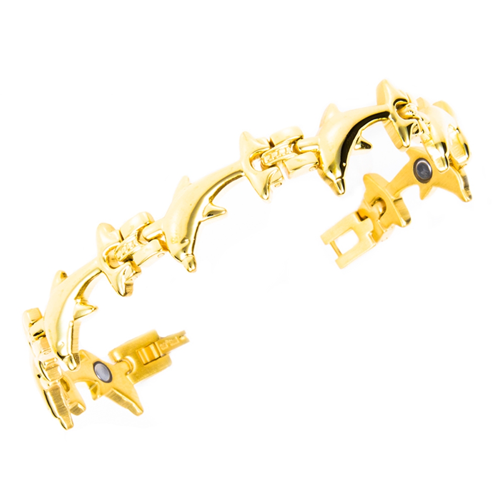 Magnetarmbånd (stål) De Glade Delfiner