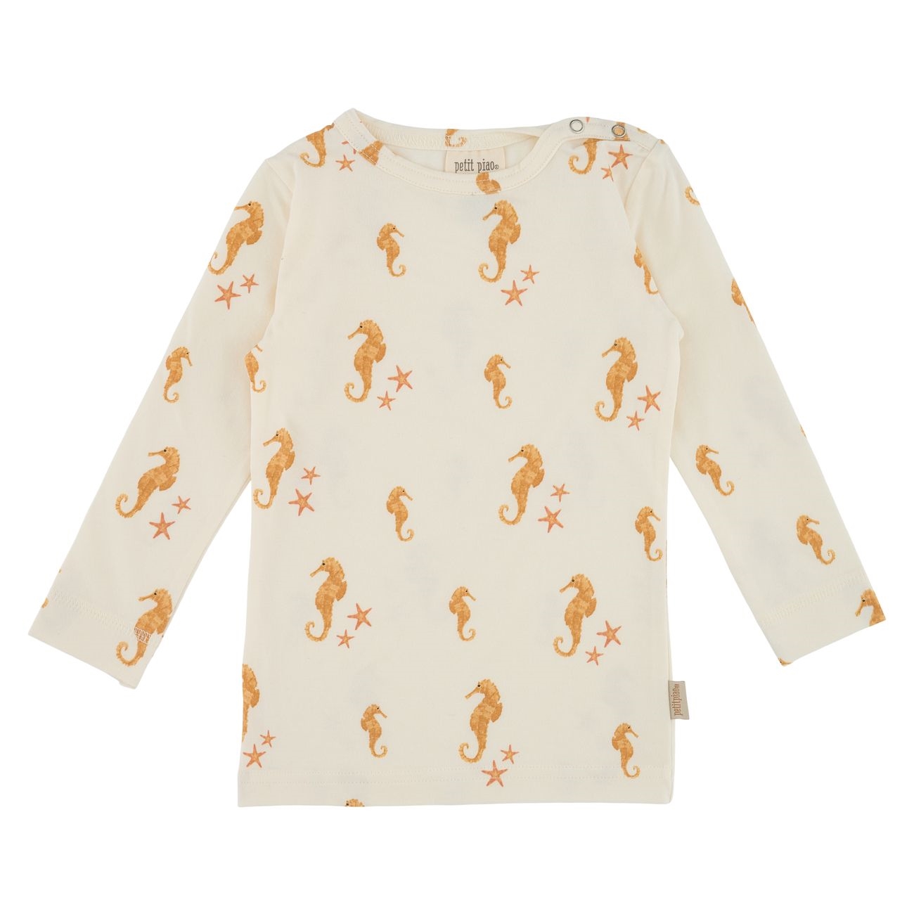 Petit Piao Ls T-Shirt Seahorse (Størrelse: 110)
