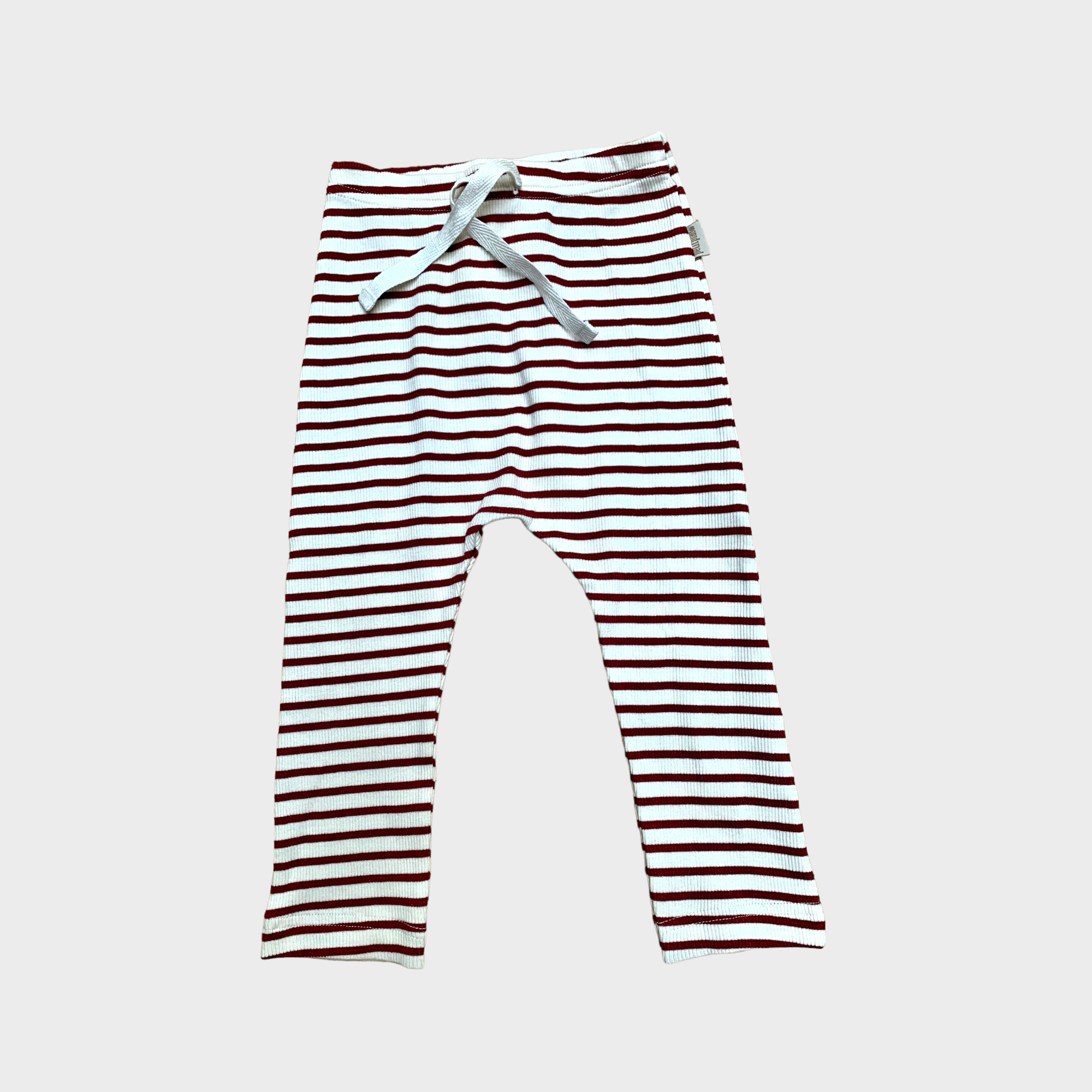 Petit Piao Striped Pants Modal Berry Dust/Offwhite (Størrelse: 80)