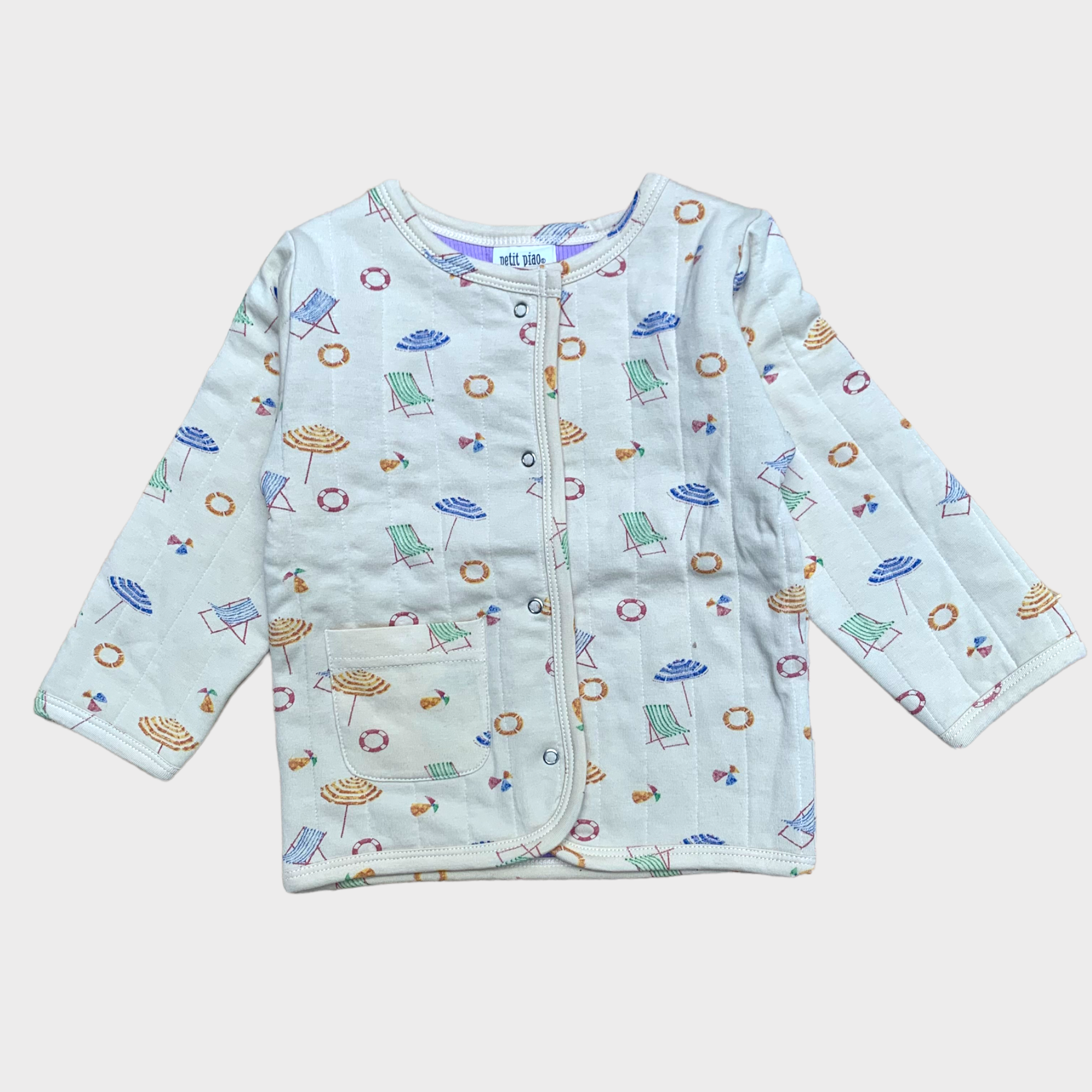 Petit Piao Quilted Jacket Beach (Størrelse: 74)