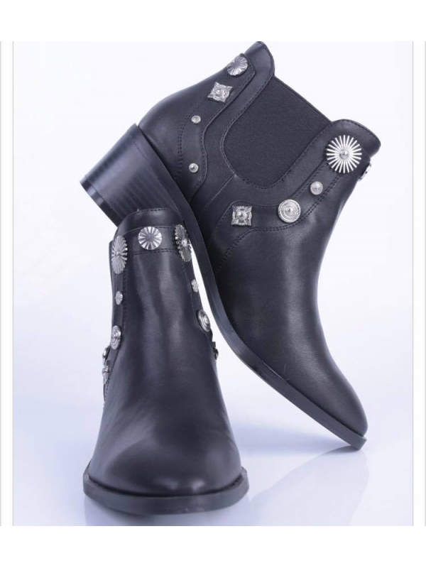 PIECES - DIEM ANKEL STØVLE (Størrelse: 38)