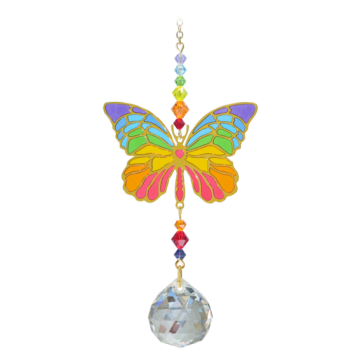 Sommerfugl krystal guld - Swarovski krystaller Gold - GodKarmaShop