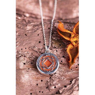 Rodchakra-vedhæng med rød jaspis og kæde - Vedhæng til halskæder - GodKarmaShop