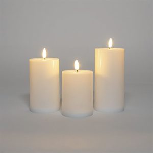 Anna’s outdoor - 3 stk. hvide udendørs LED-lys med indbygget 6 timers timer - Indendørsbelysning > LED stearinlys - Anna's Collection - Spotshop