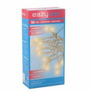 Batteridrevet lyskæde, 5,2 meter med 50 LED'er i farven varm hvid - kan bruges ude- som indendørs - Lyskæder > Lyskæder til batteri udendørs - Eazyuse - Spotshop