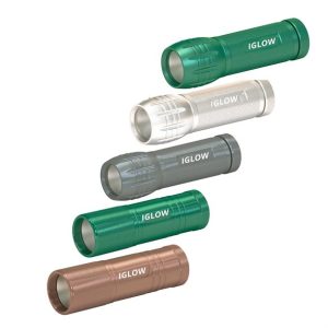 5 stk. aluminiums lommelygter på 120 lumen inkl. 5 x 3 stk. AAA batterier - Lygter > Lommelygter - IGLOW - Spotshop